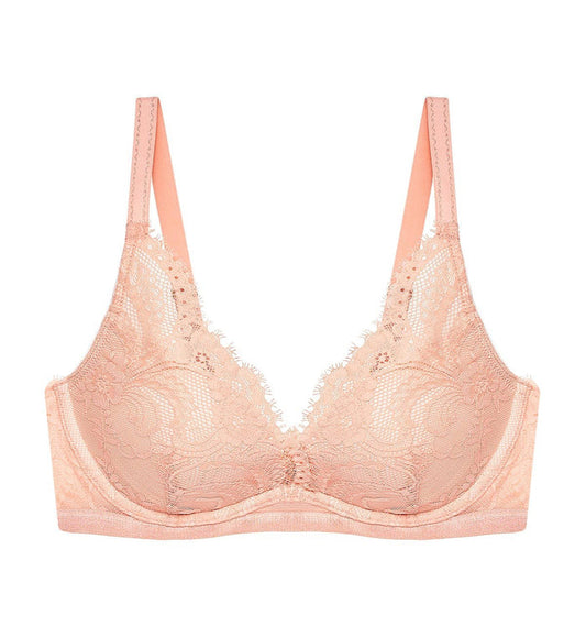 Love Lace Wired Push Up Bra - DUSTY PINK