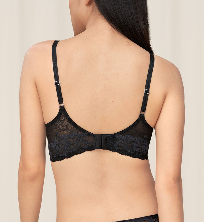 Magic Wire Lite Sensation Push Up Deep V Bra - BLACK