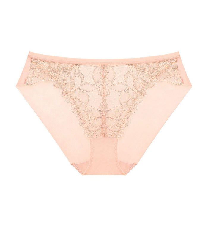 Magnolia Lace High Leg Brief - V S TERRACOTTA