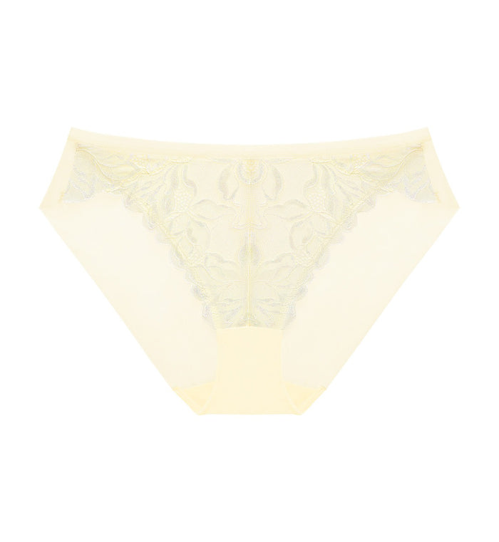Magnolia Lace High Leg Brief - CHRYSANTHEME