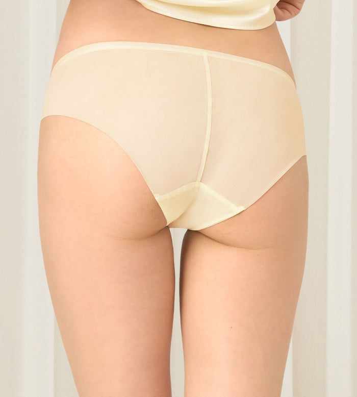 Magnolia Lace High Leg Brief - CHRYSANTHEME
