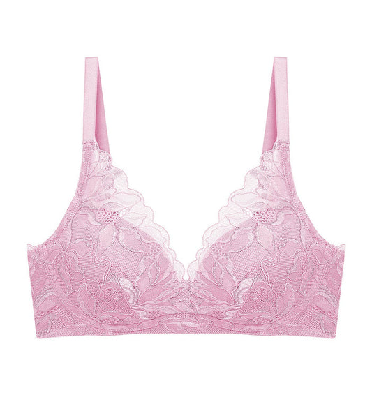 Magnolia Lace Non-Wired Push Up Deep V Bra - LILAC ORCHIDEE