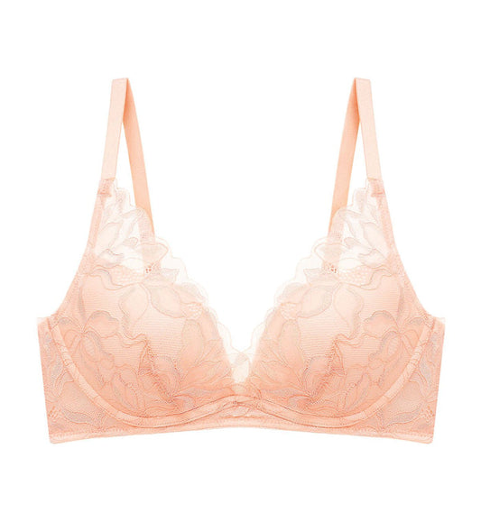 Magnolia Lace Non Wired Push Up Deep V Bra - V S TERRACOTTA