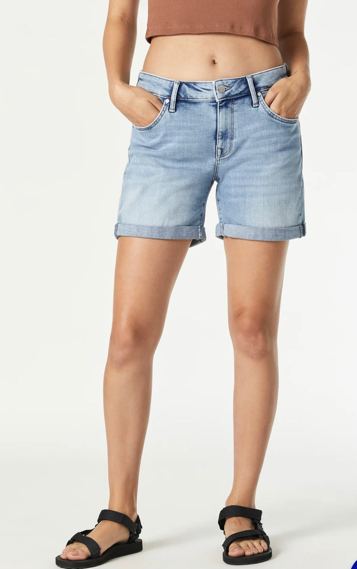 MAVI  PIXIE LIGHT BRUSHED BOYFRIEND SHORTS