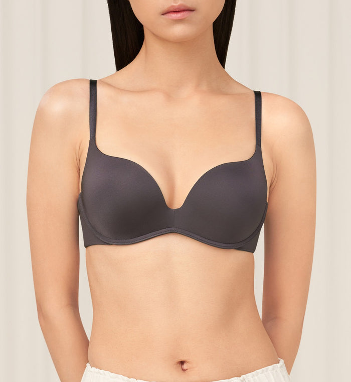 Maximizer Non-Wired Push Up Bra - GRAPHITE