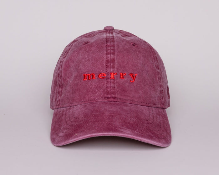Merry Burgundy Dad Hat - Millie + Moose