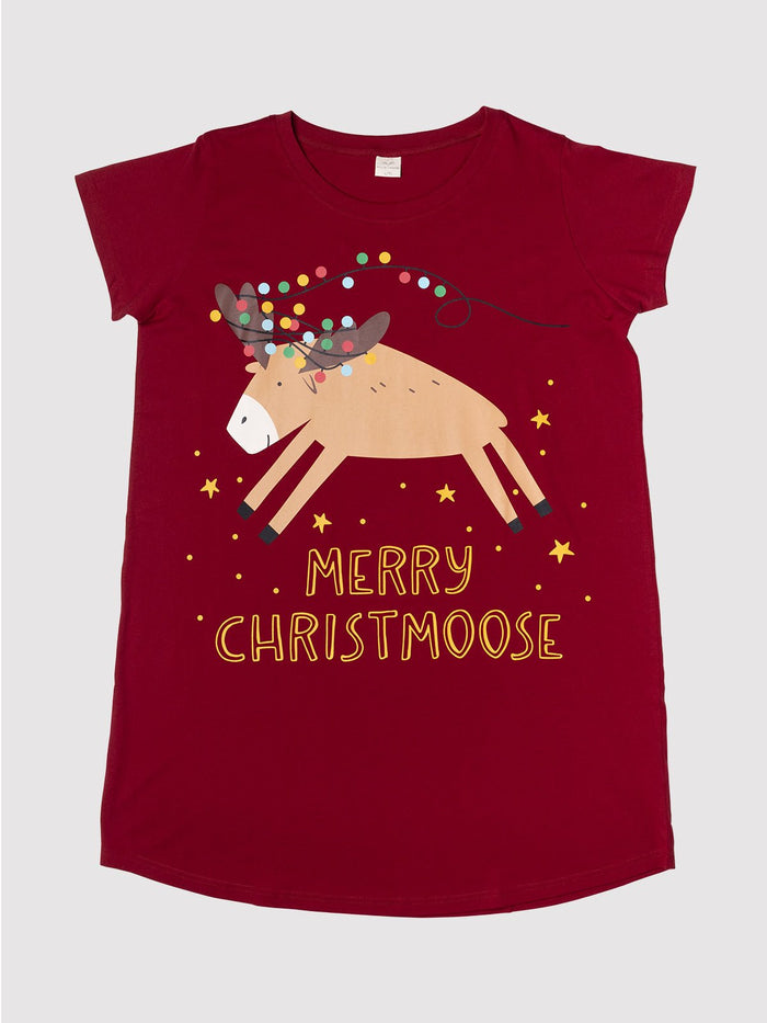 Merry ChristMoose Ladies Nightshirt - Millie + Moose