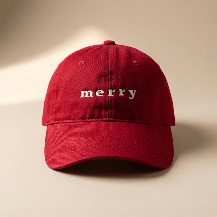 Merry Hat Dad Hat - Crimson Red - Millie + Moose