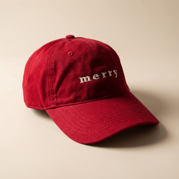 Merry Hat Dad Hat - Crimson Red - Millie + Moose