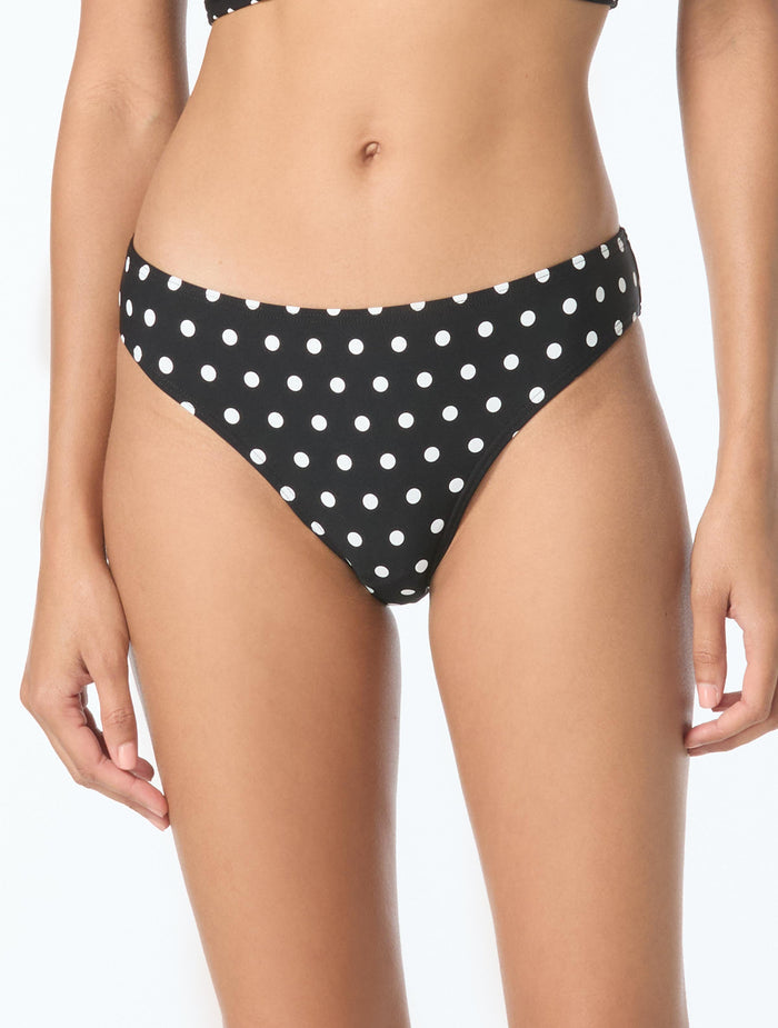 Michael Kors Classic Dot Bikini Set & Cover Up Shirt Bundle -
