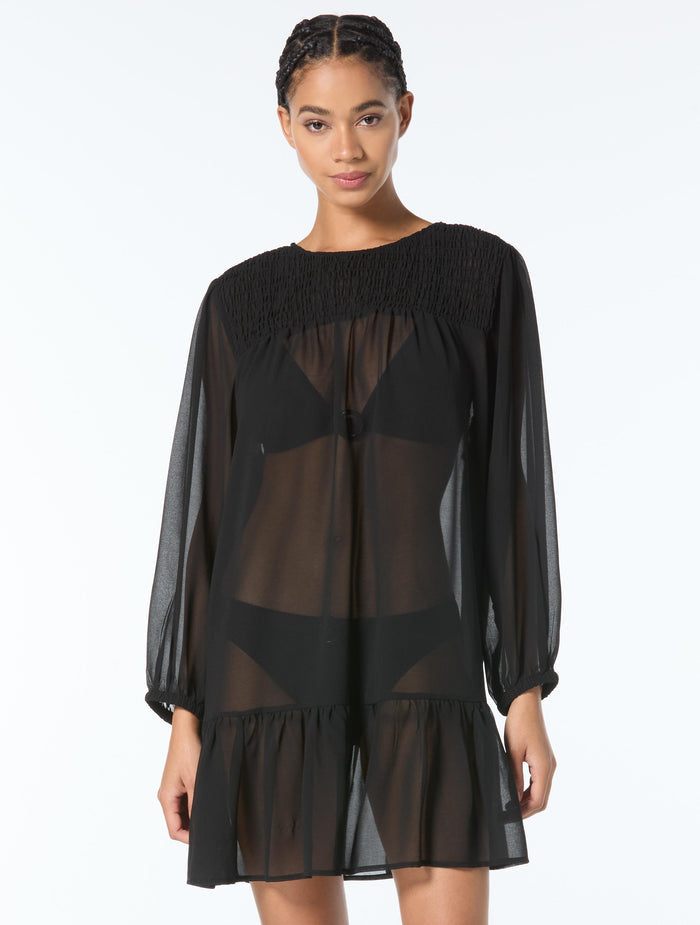 Michael Kors Bandeau Lace Up One Piece & Cover Up Dress Bundle -