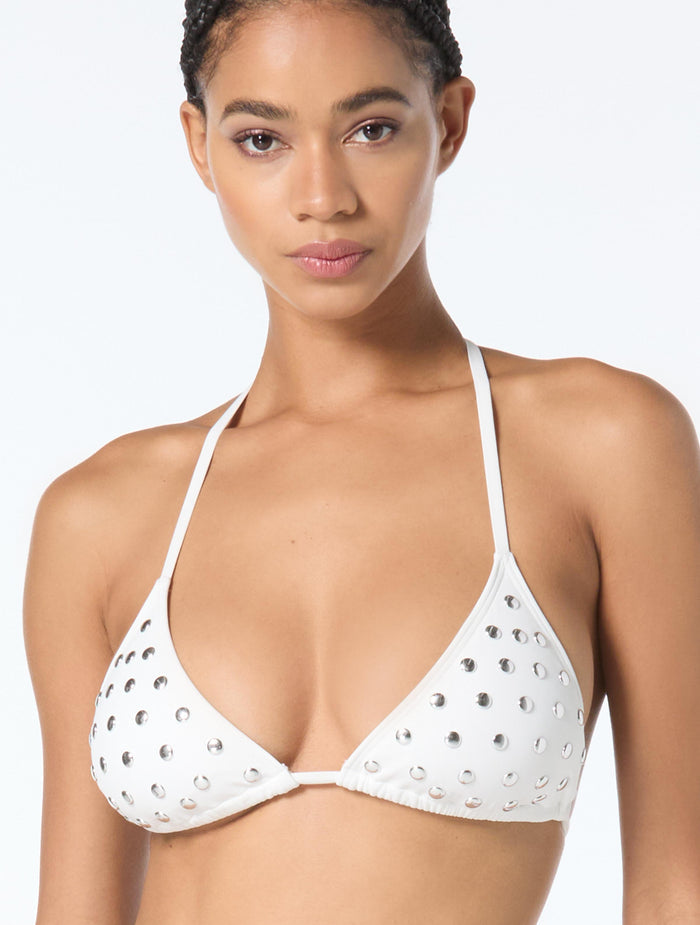 Michael Kors Oversized Studs Bikini Set & Cover Up Shirt Bundle -