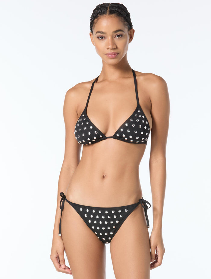 Michael Kors Oversized Studs Bikini Set & Cover Up Shirt Bundle -
