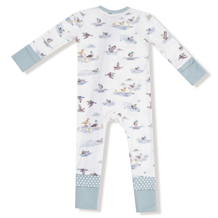 Migrating Mallards - 2 Way Zipper Bamboo Romper