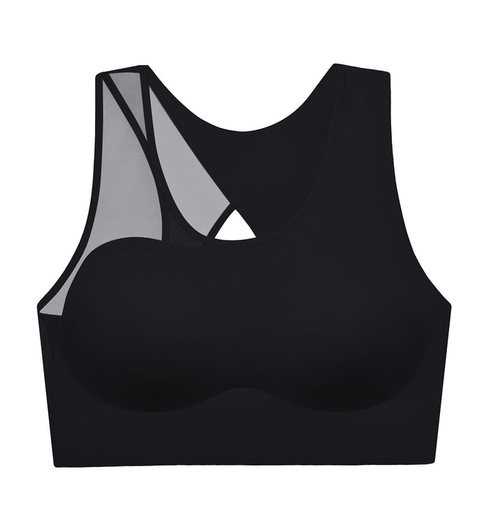 Minimalist Athleisure Bra Tank Top - BLACK