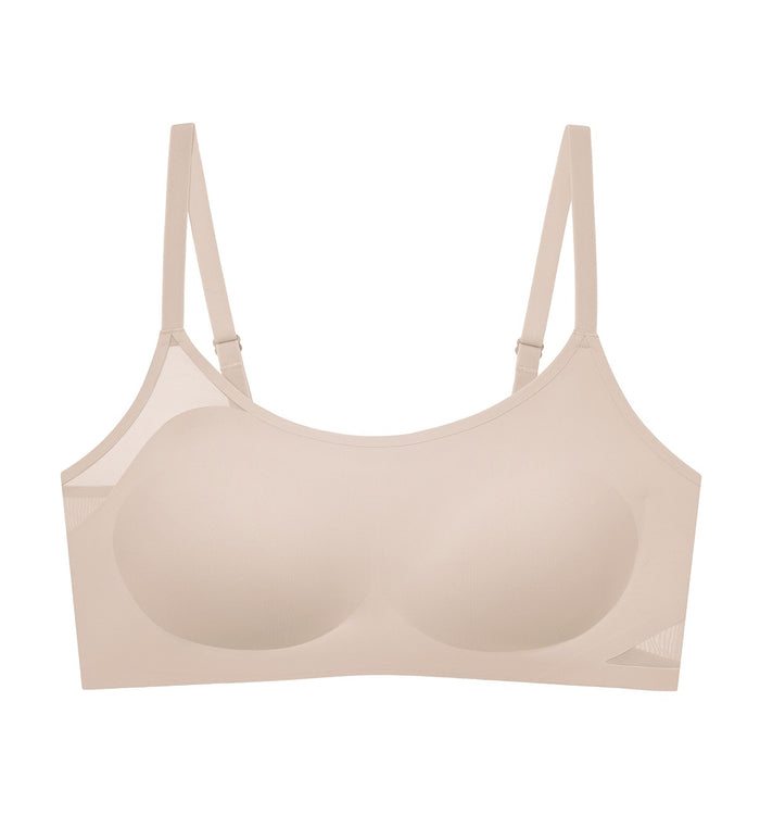 Minimalist Athleisure Non-Wired Padded Bra - SKIN - LIGHT COMBINATION