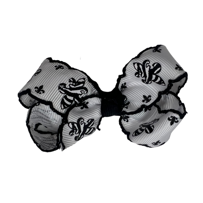B&W Fleur des Lis/Black Trim / Bitty (2.25 inch)