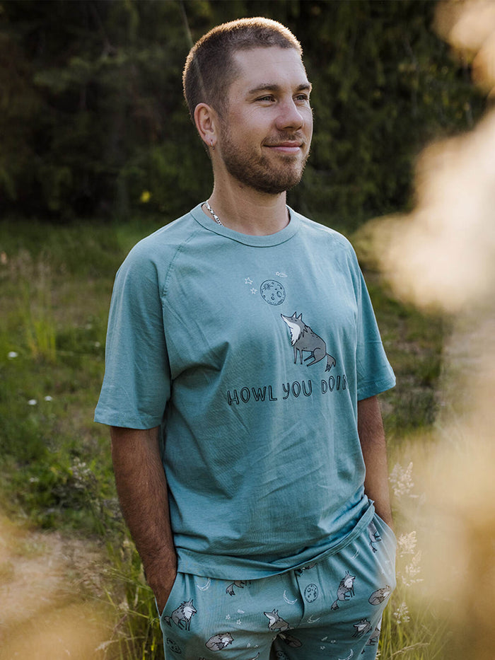 Moonlight Wolf — Men's PJ T - Millie + Moose