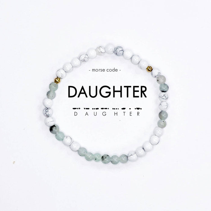 Morse Code Matching Set Beaded Bracelet | Mother & Daughter