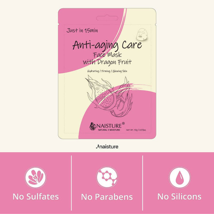 Naisture Just In 15 Min Anti-Aging - Dragon Fruit (10pc)