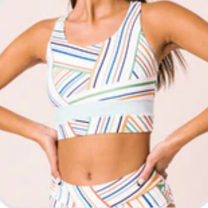 NANI ZARI CUT BACK CROP BIKINI TOP