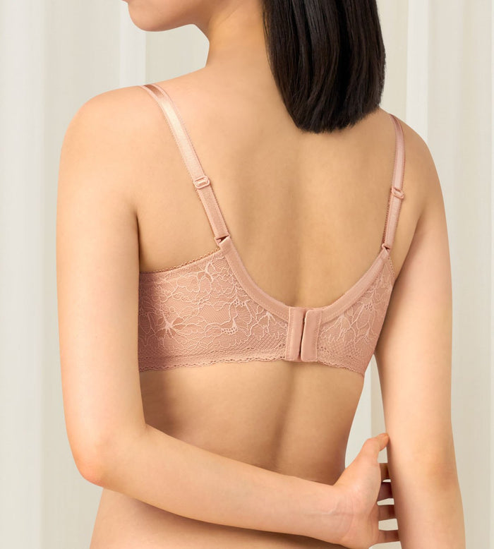 Natural Elegance Delicate Non-Wired Padded Bra - SOFT PRALINE
