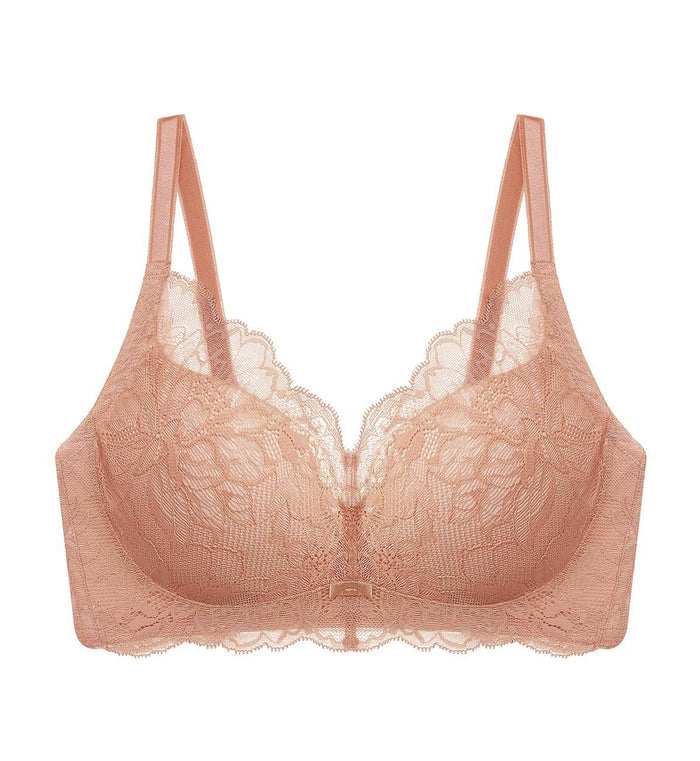 NATURAL ELEGANCE SLEEK NON-WIRED PADDED BRA - TOASTED ALMOND