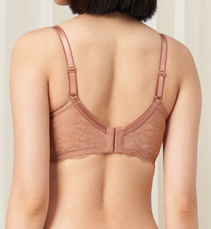 NATURAL ELEGANCE SLEEK NON-WIRED PADDED BRA - TOASTED ALMOND