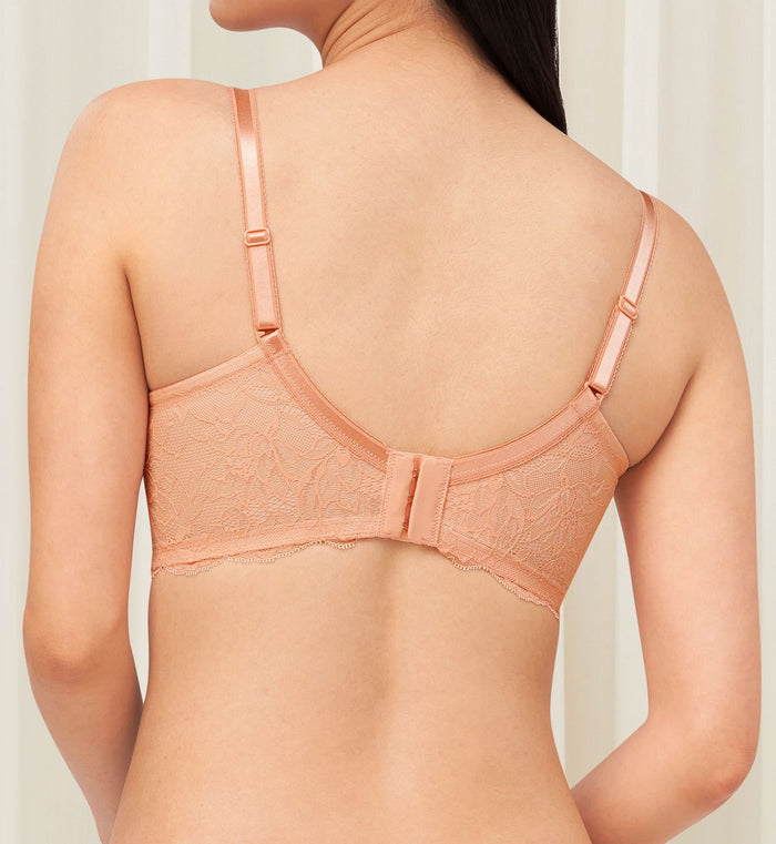 NATURAL ELEGANCE SLEEK NON-WIRED PADDED BRA - DUSTY PINK