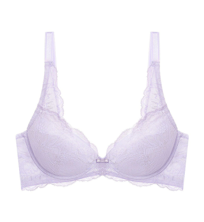 NATURAL ELEGANCE SLEEK WIRED PADDED BRA - MISTY LILAC