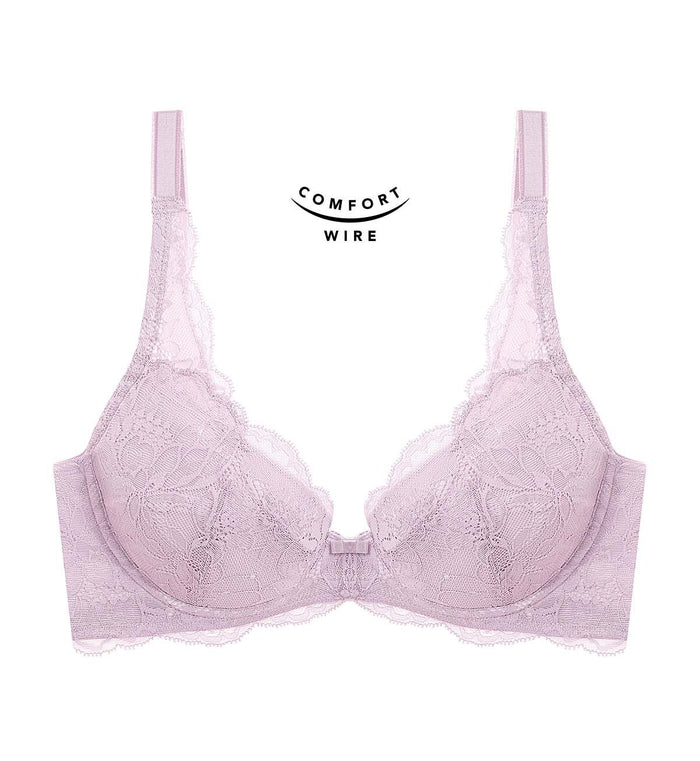 NATURAL ELEGANCE SLEEK WIRED PADDED BRA - SEA FOG
