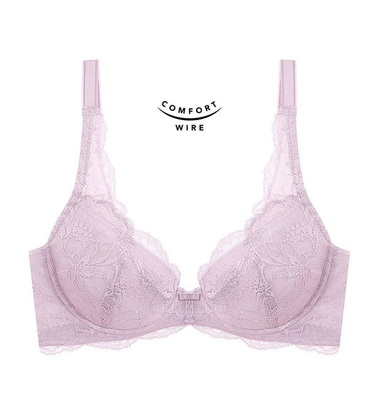 NATURAL ELEGANCE SLEEK WIRED PADDED BRA - SEA FOG