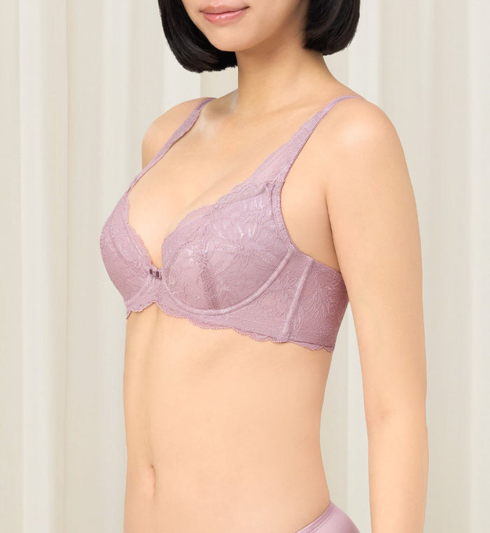 NATURAL ELEGANCE SLEEK WIRED PADDED BRA - SEA FOG