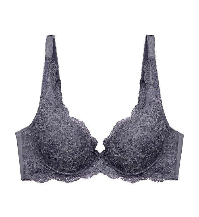 Natural Elegance Wired Padded Bra - PEBBLE GREY