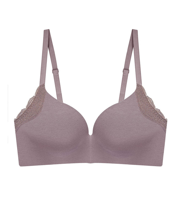 Natural Spotlight Non-Wired Padded Bra - PIGEON GREY