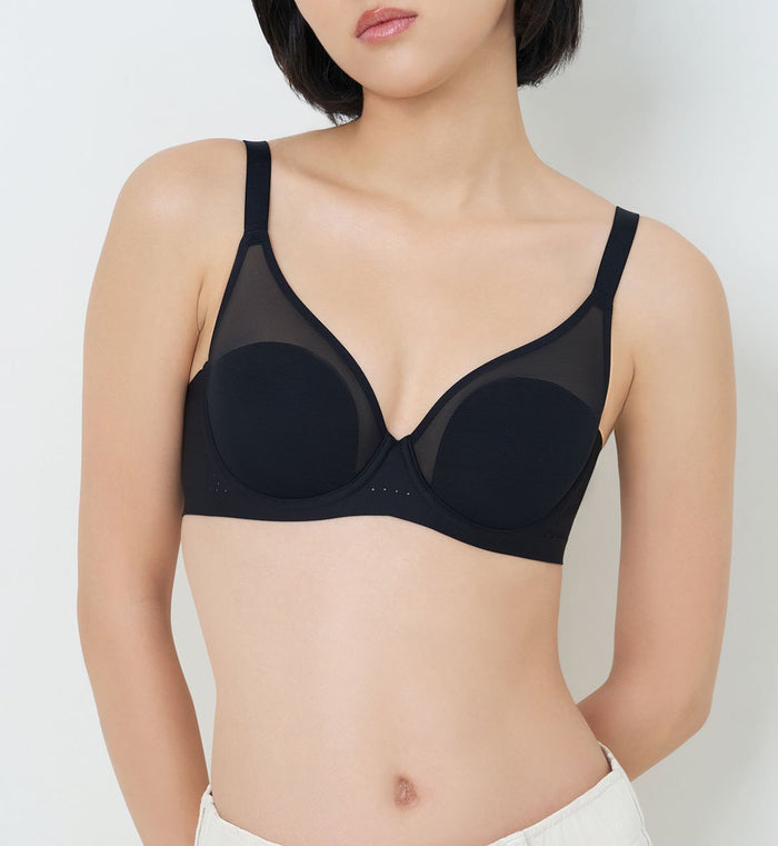 Natural Sweet Smooth Wired Padded Bra - BLACK