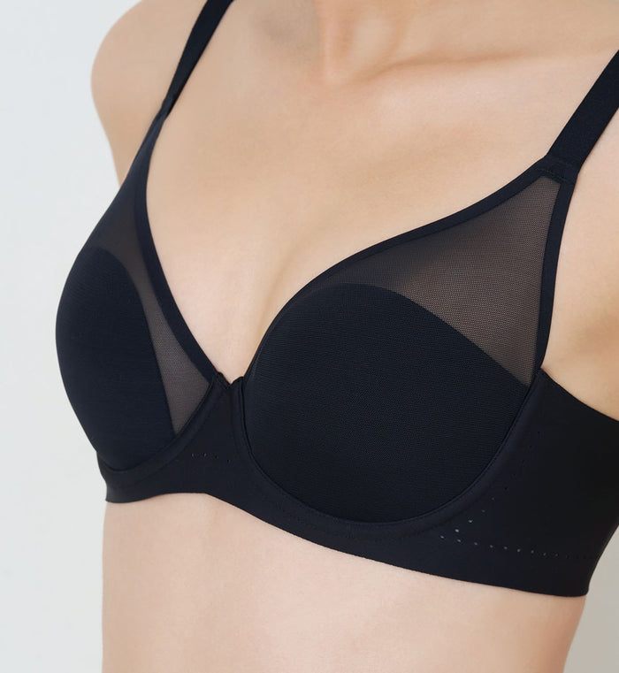 Natural Sweet Smooth Wired Padded Bra - BLACK