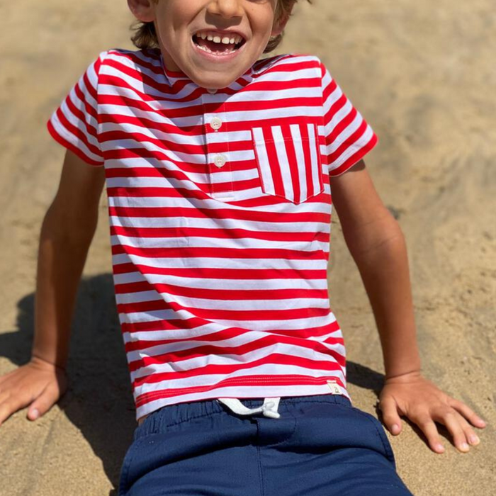 Navy Hugo Twill  Infant Shorts