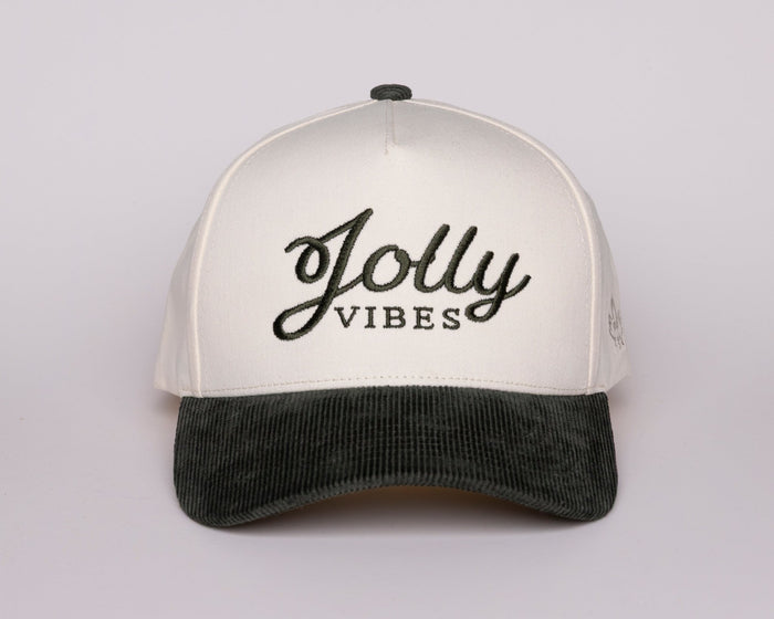 Olive 2-Tone Corduroy Brim Jolly Vibes Hat - Millie + Moose