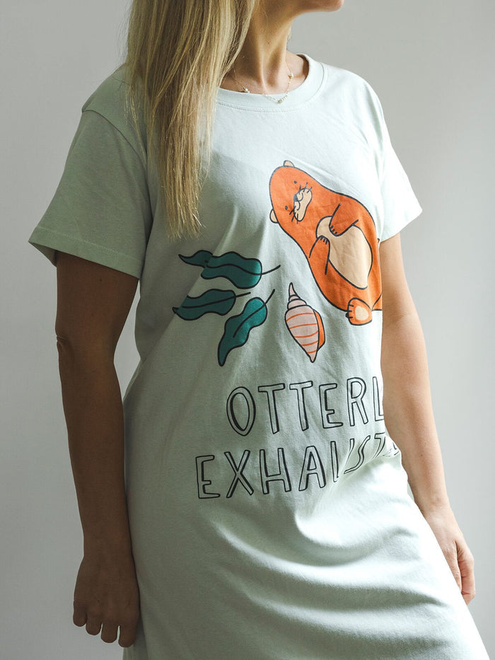 Otterly Exhausted — Ladies Nightshirt - Millie + Moose