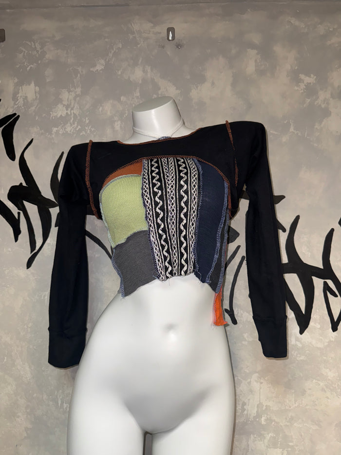 Patchwork Girl Remake Top(Two-piece)