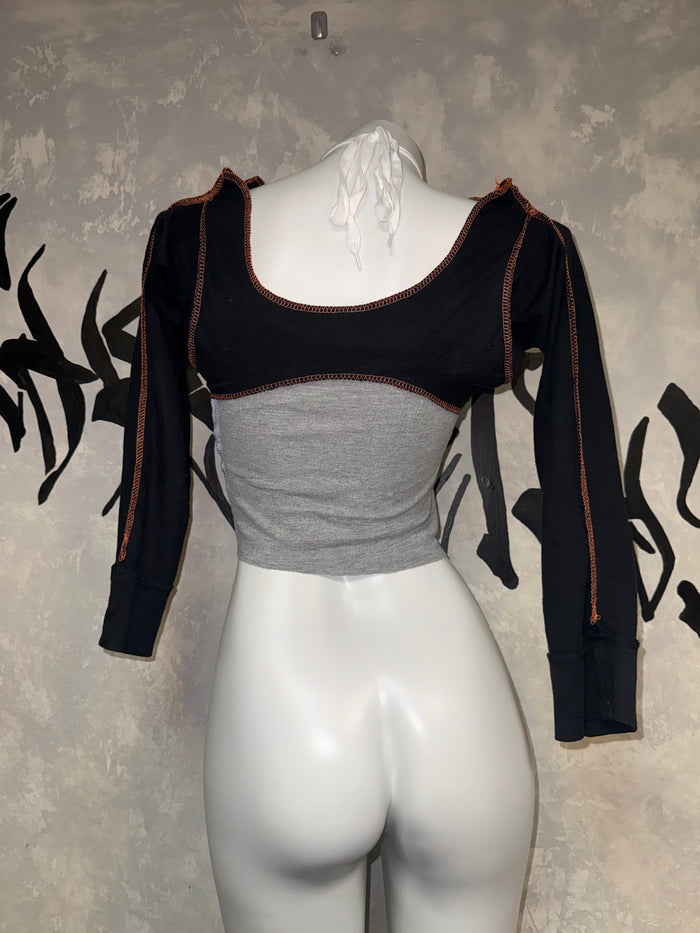 Patchwork Girl Remake Top(Two-piece)