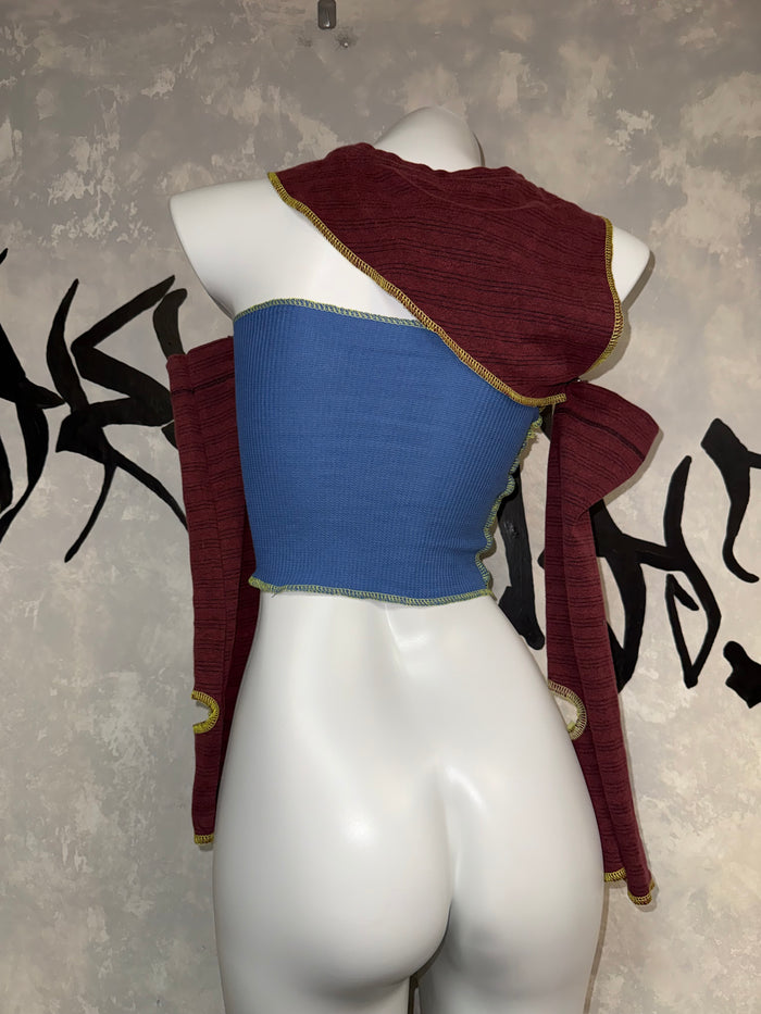 Patchwork Remake Girl Top（Two-piece）