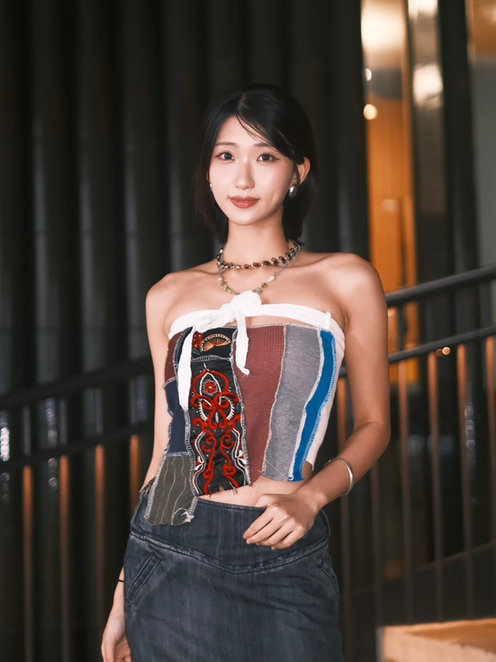 Patchwork Remake Girly Top