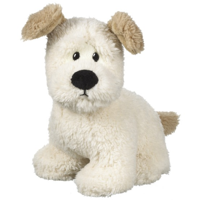 Ralph 9-inch plush puppy with soft cream fur, floppy tan ears, black nose, embroidered-style eyes, and a small tan tail.