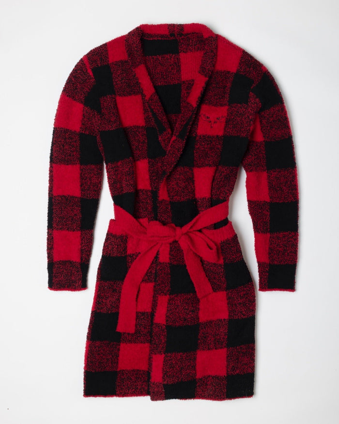 Plush Plaid Robe - Millie + Moose