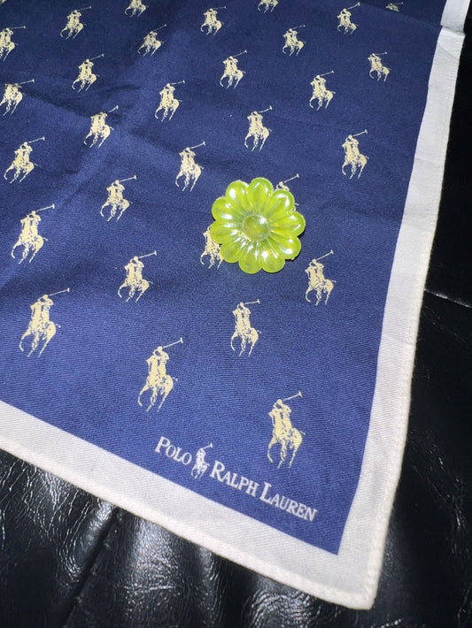 Polo Handkerchief + Handmade Ring Set