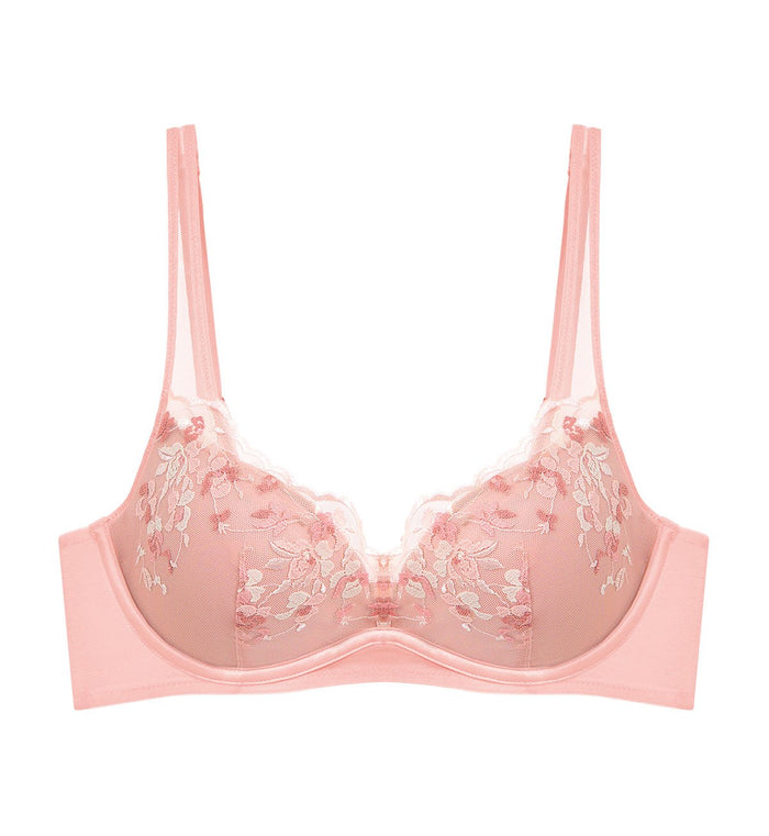 Premium Joy Non Wired Push Up Deep V Bra - SOFT MAUVE