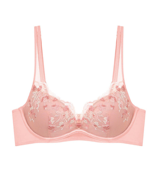 Premium Joy Non Wired Push Up Deep V Bra - SOFT MAUVE