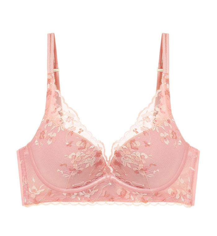 Premium Joy Wired Push Up Deep V Bra - SOFT MAUVE